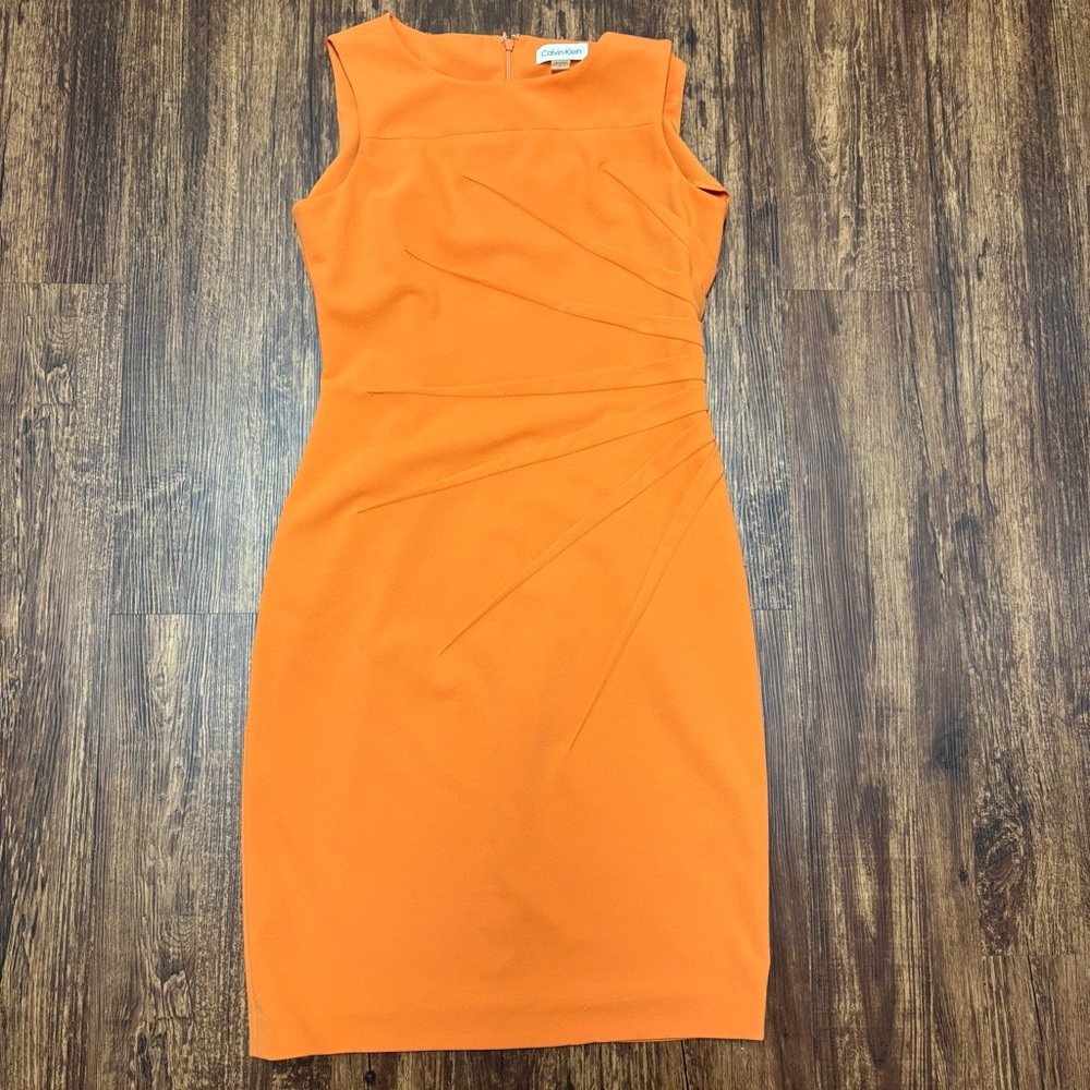 Calvin Klein Orange Sheath Dress